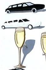 CELEBRATION BRADS Wedding Limo Champagne Prom Scrapbooking Card Making Stamping