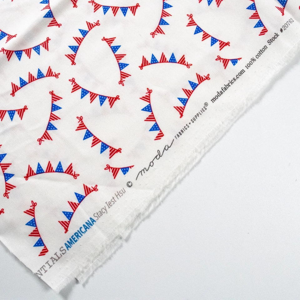 Holiday Essentials Americana Bunting Stacy Iest Hsu 20762 Cotton 15x44 Moda - Image 3 of 3