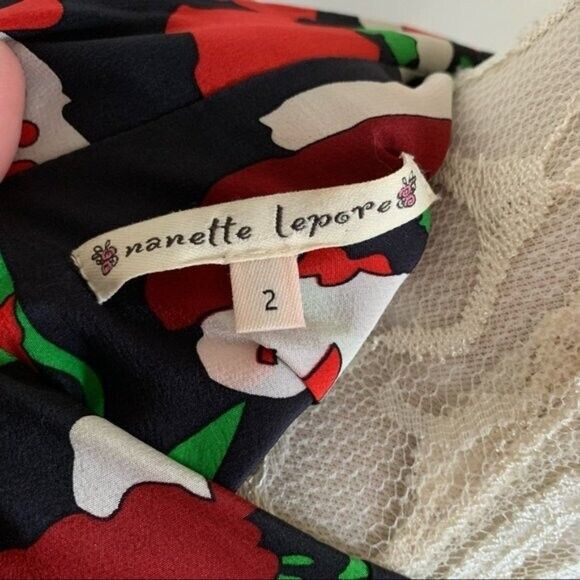 Vintage Inspired Nanette Lepore Silk Poppy Floral… - image 12