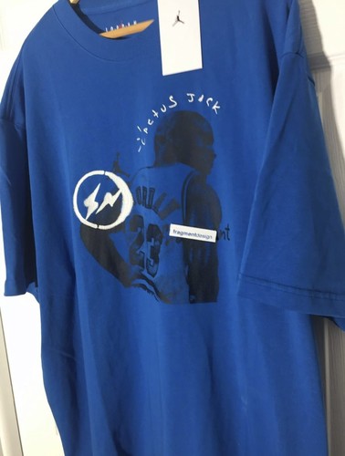 Nike Travis Scott x Jordan x Fragment T-shirt Blue DJ0619 413 Size XL | eBay