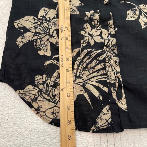 Anthropologie Top Women's XXS Bubble Sleeve Button Up Floral Black Tan Cotton - Picture 13 of 13