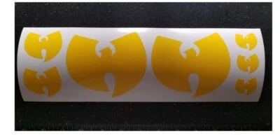 Wu-Tang Street Wear Set of 7 Yellow Vinyl Decals - car trucks windows phone cup