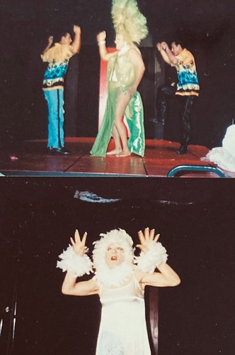 Lot of 2 Vintage 1980s Photo Men Dressed in Drag Show San Francisco Gay Interest