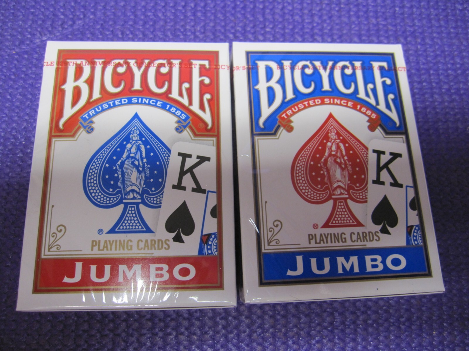 BICYCLE PLAYING CARDS, JUMBO FACE, 2 DECKS, RED & BLUE, NIB eBay