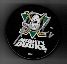 Steve Rucchin Signed Anaheim Mighty Ducks Souvenir Puck