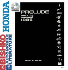 1986 Honda Prelude Factory Shop Service Manual Cd