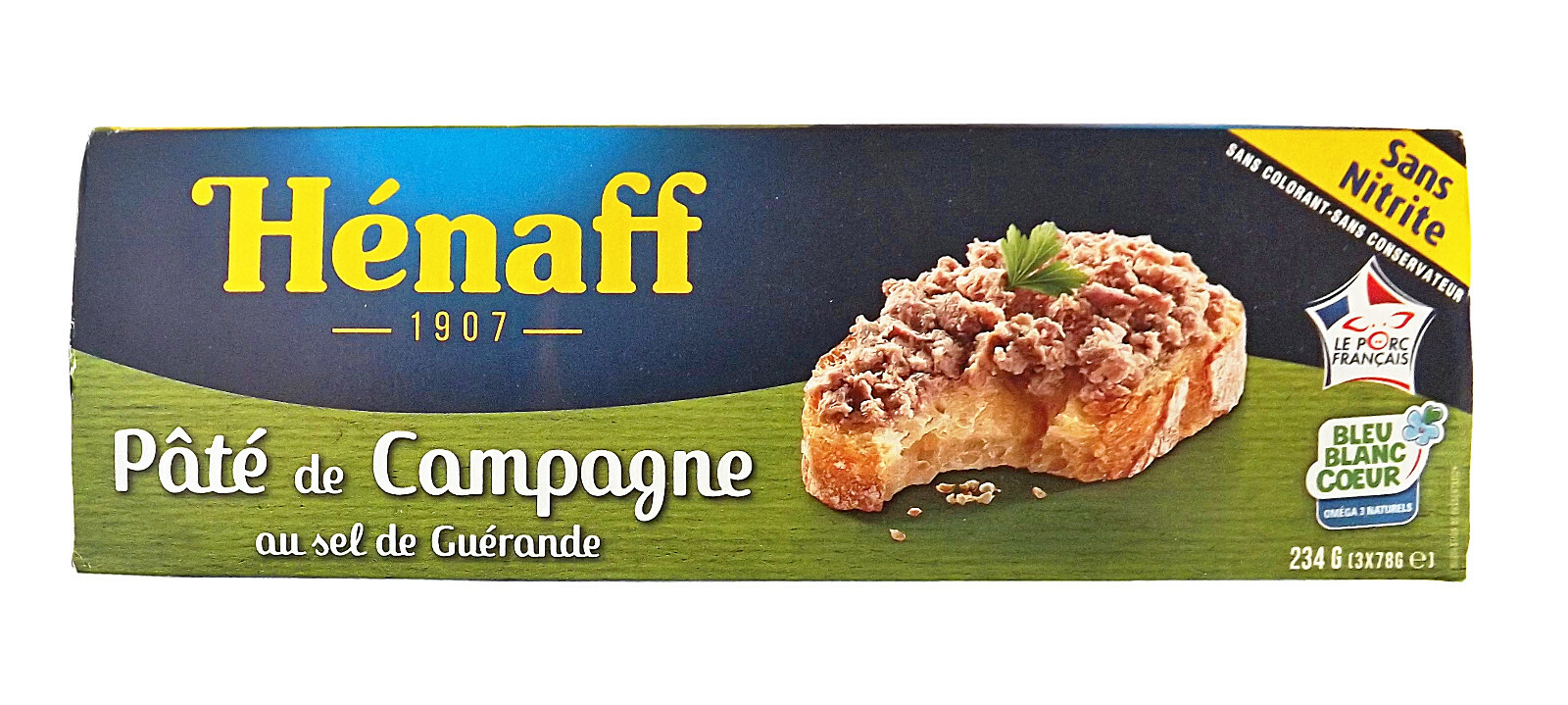 Henaff Pate de Campagne / Country pate with Armagnac (3x 78g