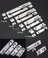 Door Lock Latch Silver (L) Door Window Barrel Bolt With Screws Cabinet Lock