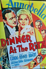 Dinner at the Ritz  1937 B&W 16mm Classic Feature Anabella & David Niven