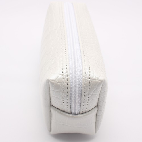 Small Pouch Case Bag (White) for PC Charger Mouse Cable Cords Earphones Pen - Picture 4 of 5