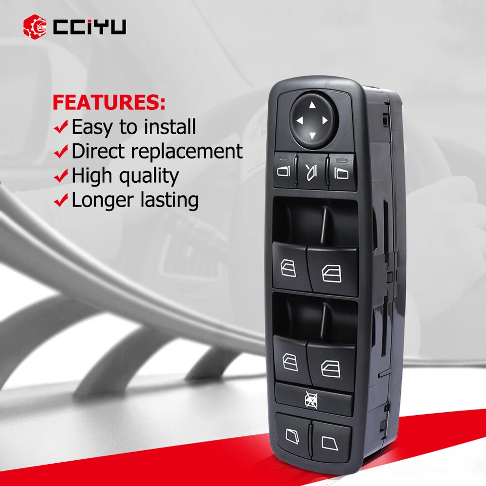 Interruptor de control de ventana de 3 pines para Mercedes-Benz GL320 R320 2007-2009 delantero izquierdo Foto 3 de 4