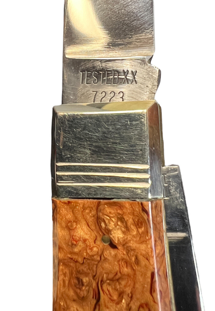 Pocketknife Case 7223 1993 Trapper *Burlwood* Acrylic 250 Pocketknife Case 7223 1993 Trapper *Burlwood* Acrylic 250