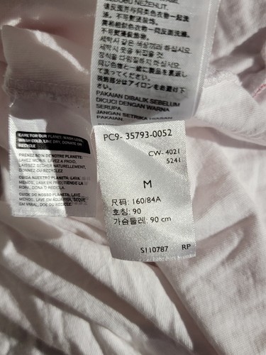 levis pull over shirt womens size M short sleeve crew neck logo white - 第 9/10 張圖片