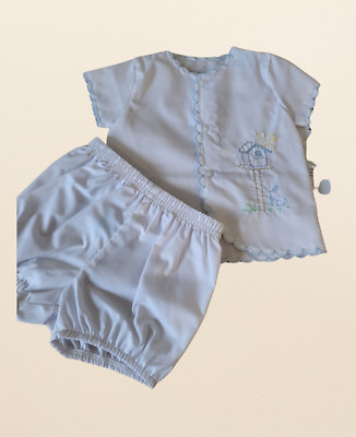 Easter Diaper set Baby boy Take me home White embroidered set by Will'Beth