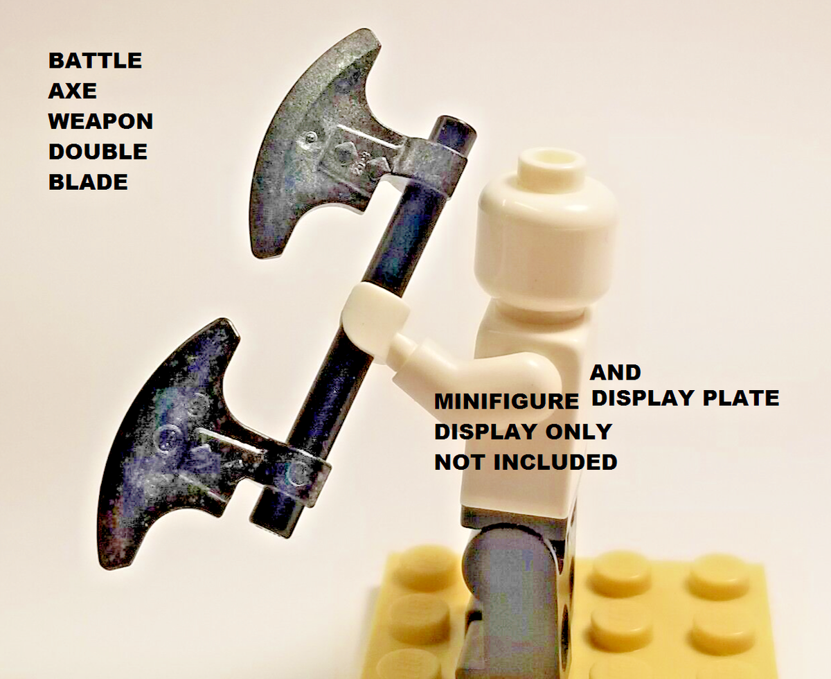 LEGO Black Double Battle Blade Axe of Vengeance Hobbit Castle