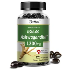 KSM-66 Ashwagandha 1200MG Maximum Strength 120Capsules Support Cognitive Healtht