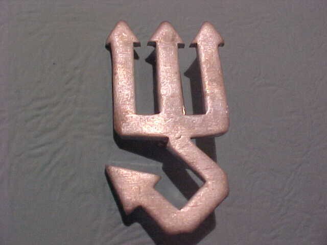WW2 GERMAN U - BOAT CONNING TOWER EMBLEM U-96 APPROX 2 X 1 1/4 IN