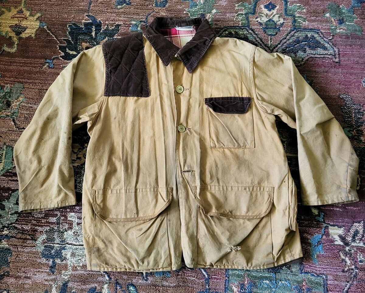 Vtg 1970s Red Head Distressed Hunting Canvas Jacket Corduroy Vtg 1970s Red Head Distressed Hunting Canvas Jacket Corduroy