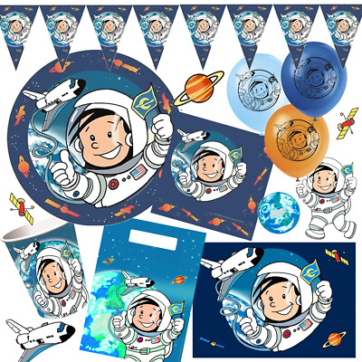 ASTRONAUT FLO - Geschirr Deko Weltraum Kindergeburtstag Kinder Geburtstag Party