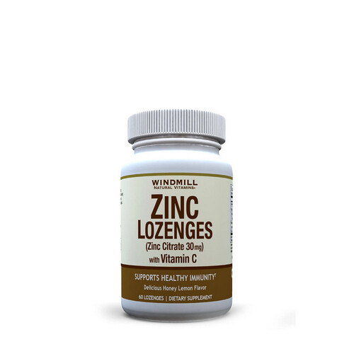 Zinc Lozenges with Vitamin C Honey Lemon 60 Lozenges - Picture 1 of 1