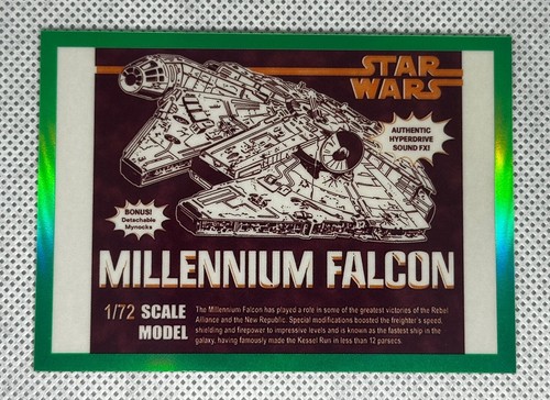 2021 Topps Star Wars Galaxy Chrome V-15 Millennium Falcon Green Refractor /99 SP