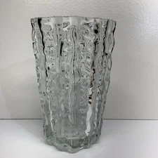 MIKASA FROSTFIRE VASE MCM Glass vase