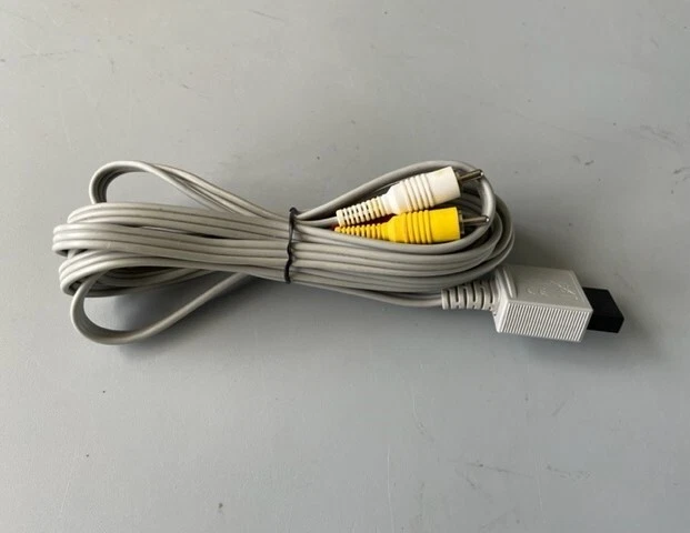 Nintendo Wii Wii U AV Cable Composite OEM RVL009 Gray Yellow Red White Cables