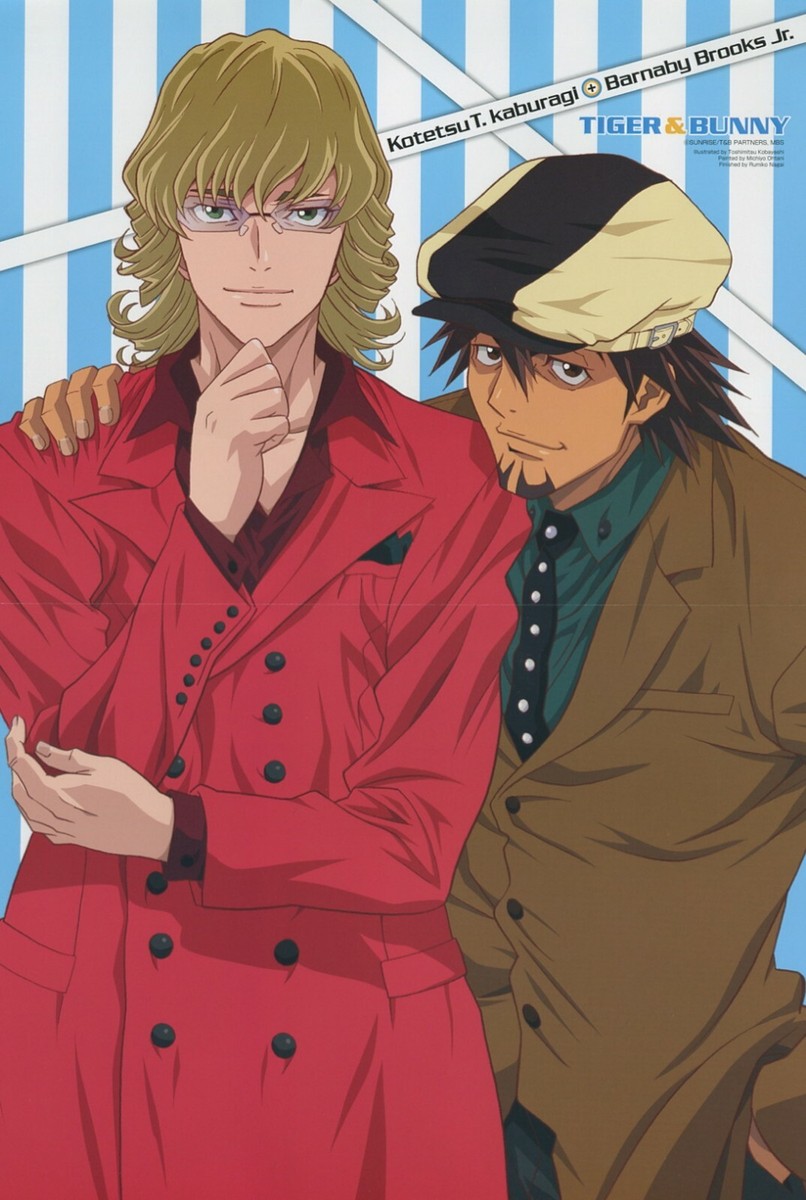 poster promo Tiger & Bunny anime Kaburagi T Kotetsu Barnaby Brooks