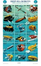 Palau - 1998 - Deep Sea Robots - Sheet of Eighteen - MNH