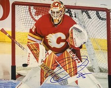 Oscar DANSK Signed 8x10 Photo! CALGARY FLAMES! Calgary Wranglers! GOALIE! W/COA