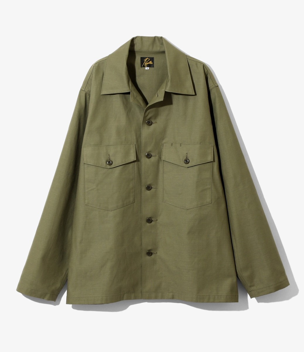 トップス Needles S/S Fatigue Shirt - Back Sateen ASK availability First) NEEDLES L/S Fatigue Shirt - Back