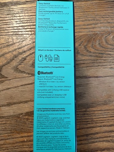 LOGITECH MX ANYWHERE 2S BLUETOOTH EDITION WIRELESS MOBILE MOUSE 910-007232 NEW - Photo 3/3
