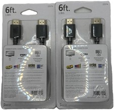 GE Jasco 2-Pack 6ft HDMI Cable 4kUHD/Full HD 1080P Premium Gold Plated Contacts
