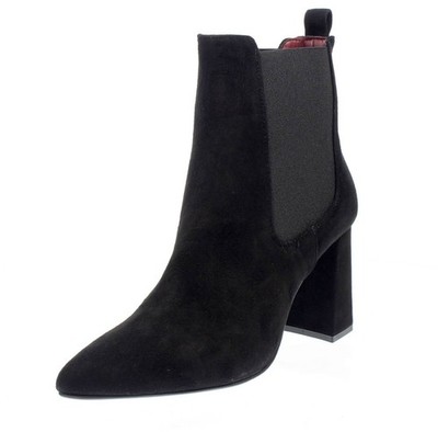 L'amour schwarze Wildleder-Stiefeletten - Größe 37 [24 cm] Damenschuhe