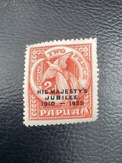 Papua 1935 Silver Jubilee 2d scarlet MH