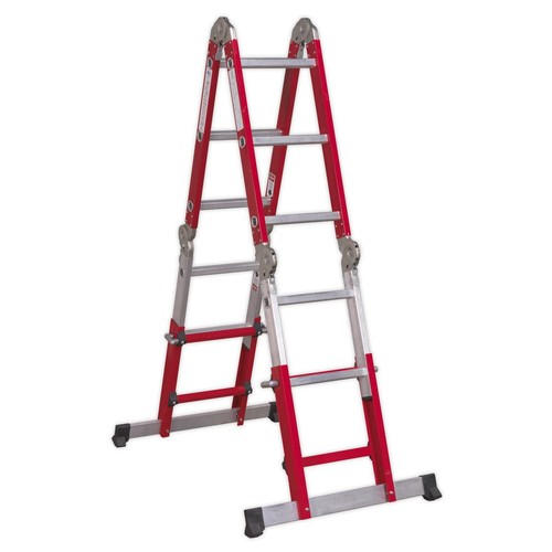 Sealey Aluminium Multipurpose Ladder EN 131 Adjustable Height AFPL2 - Picture 2 of 7