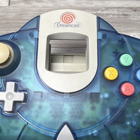 OEM Sega Dreamcast Controller Aqua Blue Clear HKT-7700 - Original, Tested