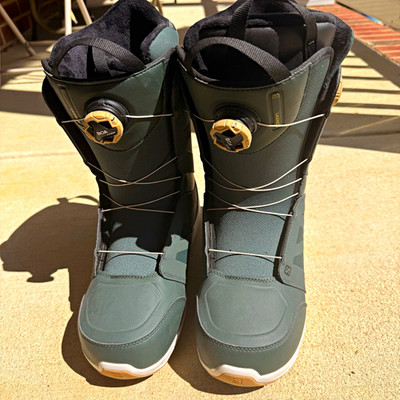 Salomon Launch BOA SJ Snowboard Boots Green/Black US 12
