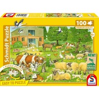 Schmidt Spiele Kinderpuzzle 100 Teile Tierkinder Auf Dem Bauernhof