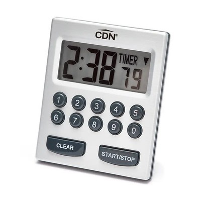 CDN TM30 Stainless Steel Direct Entry Double Alarm Timer