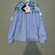 ZeroXposur Kids Snow Jacket Size 7/8 Blue Camo Hooded Zip Up Winter Coat NWT