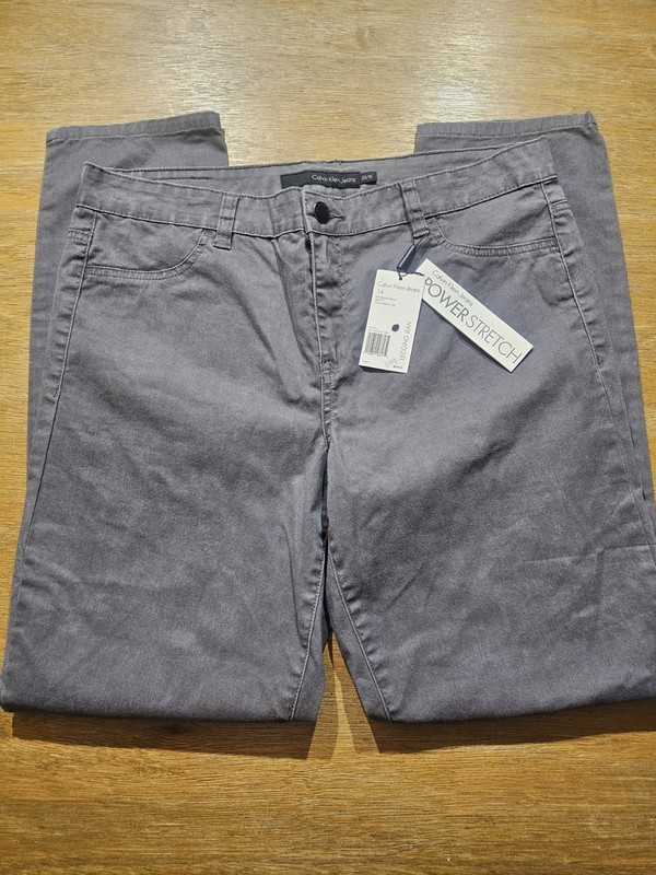 NWT Size 16 Dark Dull Grey Calvin Klein Ultra Skinny Leg Legging Jean Pants