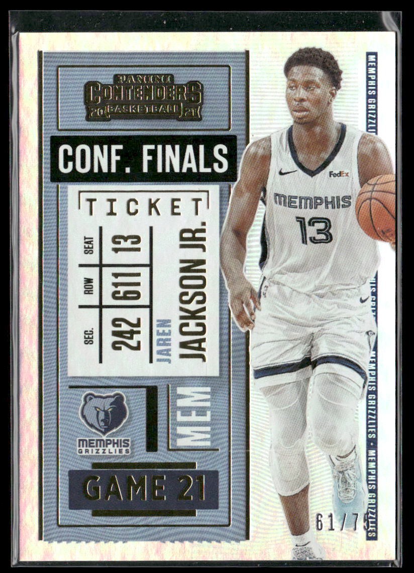 2020-21 Panini Contenders #47 Jaren Jackson Jr. Conference Finals Ticket #/75