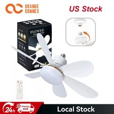 Socket Fan Light Ceiling Fans With Lights And Remote Dimmable LED Ceiling Fan US