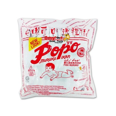 PoPo Fish Muruku 3pack x 24pcs Halal Malaysian Snack Crispy Fish Crackers