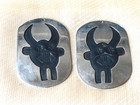 Vintage Sterling Dangle Earrings/Pendants Mexico Artisan Made tribal warrior 17g — photo 1