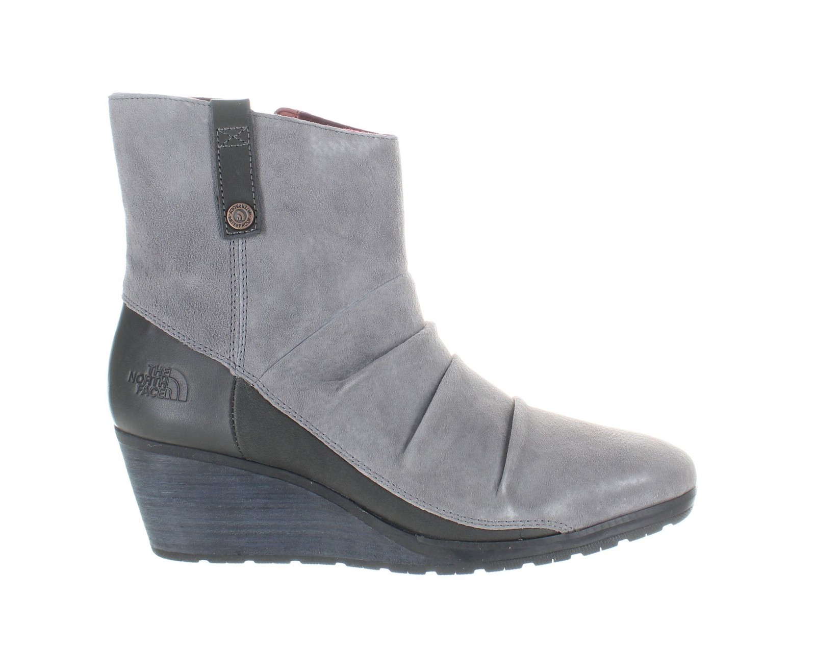 North Face Womens Bridgeton Wedge Zip Ankle Boots Gray Size 10