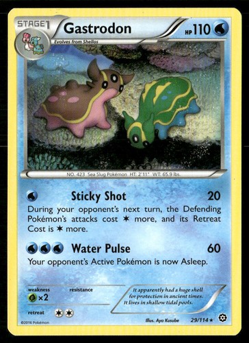 Gastrodon 29/114 Rare Steam Siege Pokemon Lightly Played