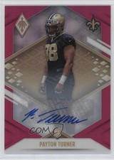 2021 Panini Phoenix Rookie Pink Auto 14/50 Payton Turner #153 Auto 03xg