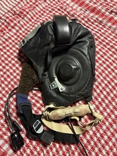 Sowjetische Fliegerhaube Leder 1972 UdSSR Laryngophon Soviet Pilot Helmet TOP